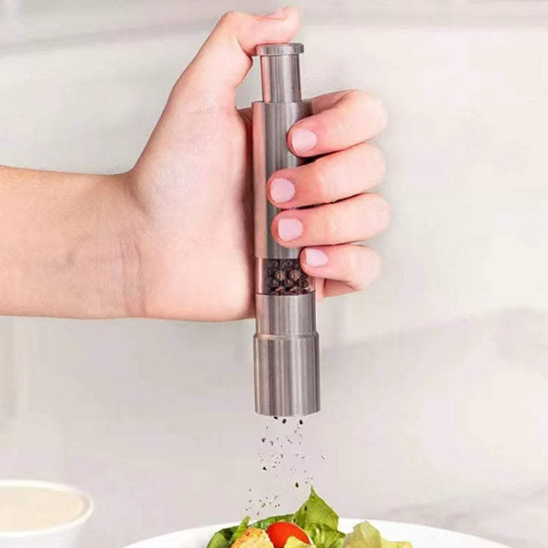Bartender Professional Pressed Stainless Steel Pepper Sea Salt Grinder