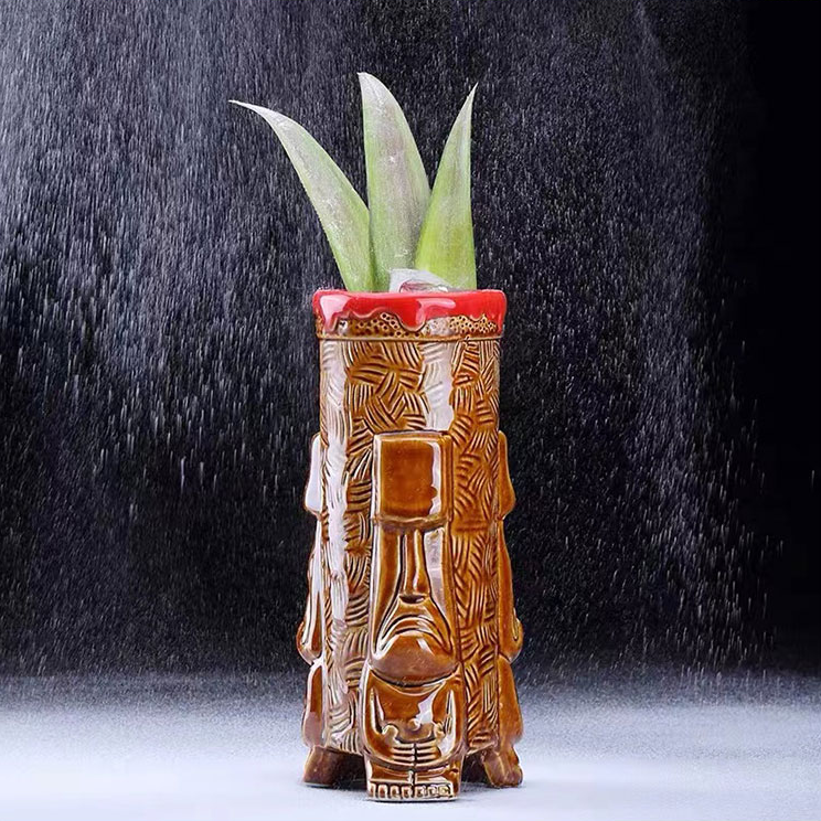 TiKi Mug Hawaiian Cocktail Mug Ceramic Mug Zombie Mug
