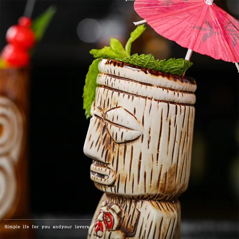 TIKI Creative Personality Pirate Strategy Hawaiian Cocktail Cup Ceramic Cup TIKI Cup Bar Special Cup