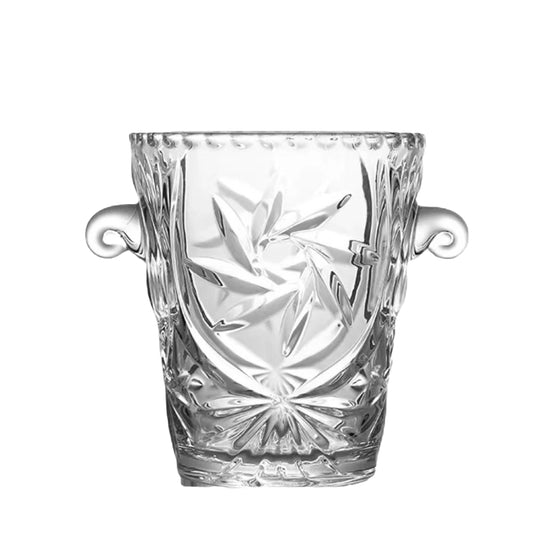 Glass Binaural Sunflower Ice Bucket for Bar