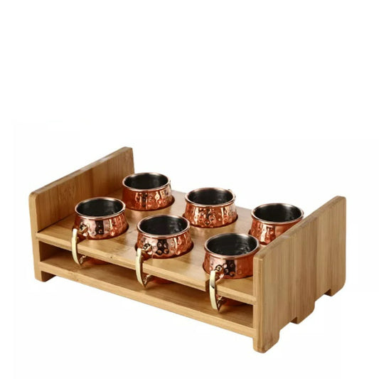 Hot sale 60ml Mini Hammered Copper Moscow Mule Mug With Shelf Handle