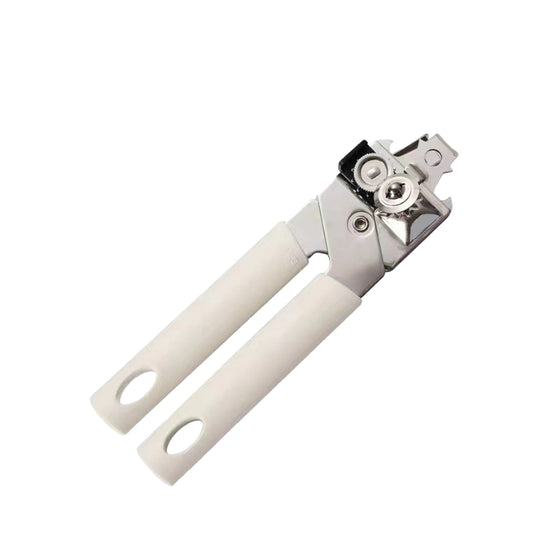 White Multifunction Bottle Opener Manual Can Tin Opener with Smooth Edge Stainless Steel Can Opener