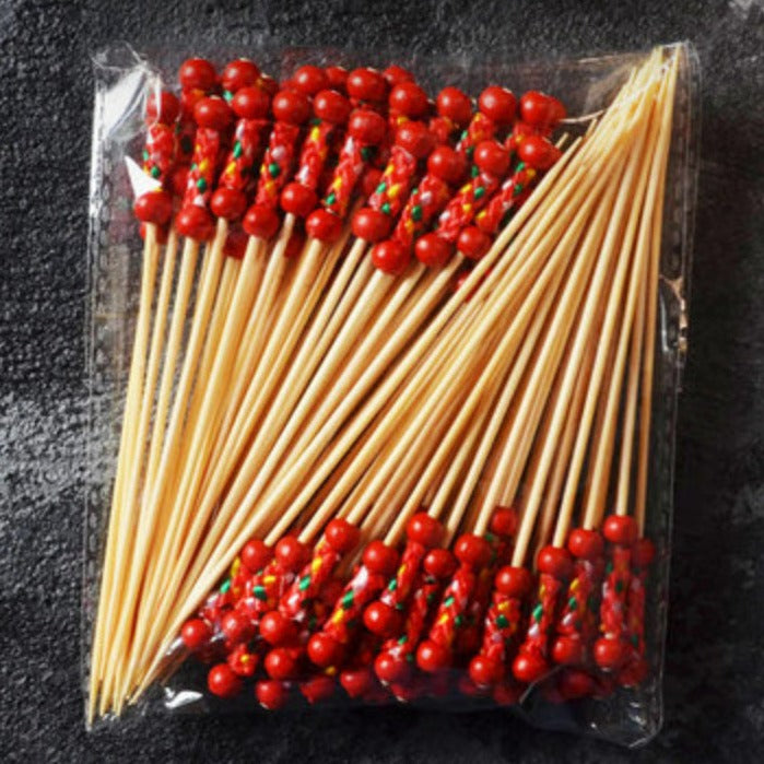 Disposable Fruit Stick Bamboo Stick Flower Stick Creative Art Toothpick Cocktail