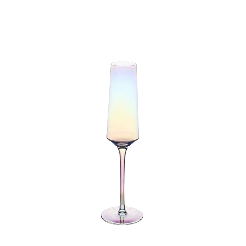 Champagne Toasting Glasses Colorful Red White Wine Glass Rainbow Colored Champagne Sparkling Wine Glasses