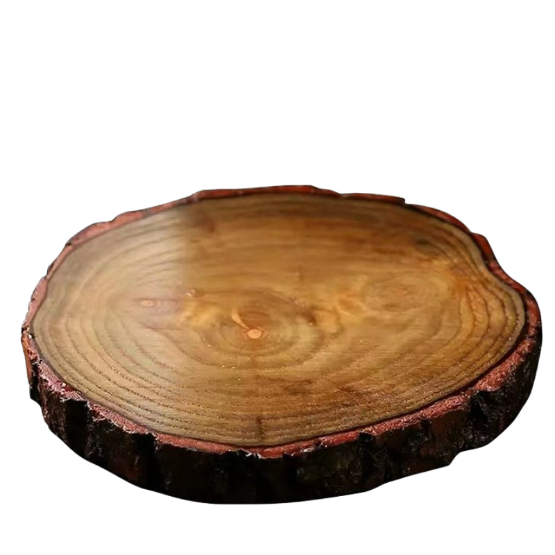 Natural Wood Slices Circles Coaster Anti Slip Durable Waterproof Wine Coaster Decoration Tea Cup  Wooden Coaster