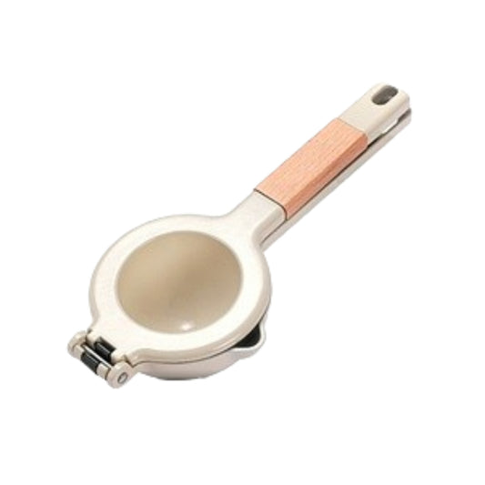 Aluminum Alloy Orange Manual Juicer with Wooden Handle Multi-Function Lemon Extruder Press Easy to Clean