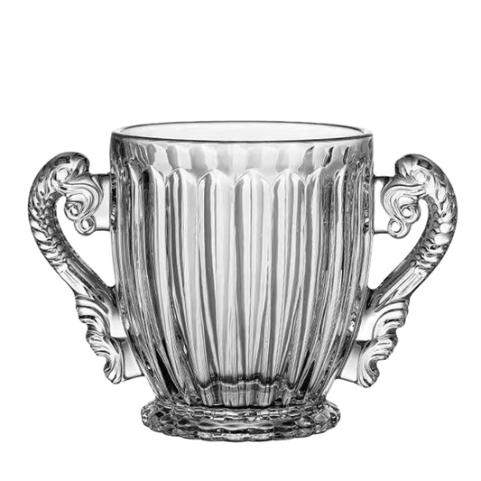 Glass Striped Ice Bucket for Bar