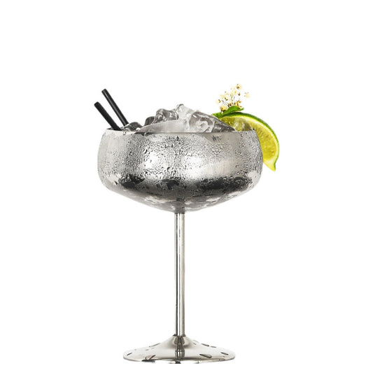 High Quality 450ML Stainless Steel Stem Martini Glasses
