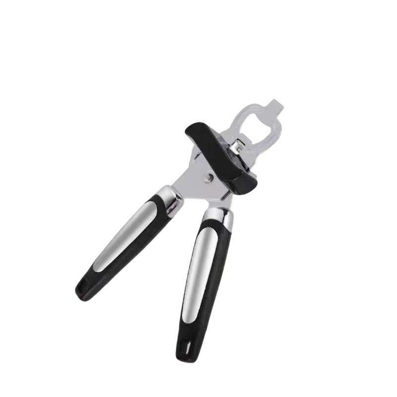 Manual 3 in 1 Can Opener Safety Tin Opener Beer Bottle Opener Stainless Steel Opener with Non-Slip Hand