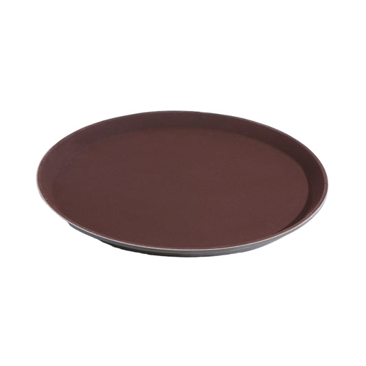 Tempered Non-Slip Non-Slip Tray Faux Leather Tray Serving Tray Wine Tray Bar Restaurant Round Tray