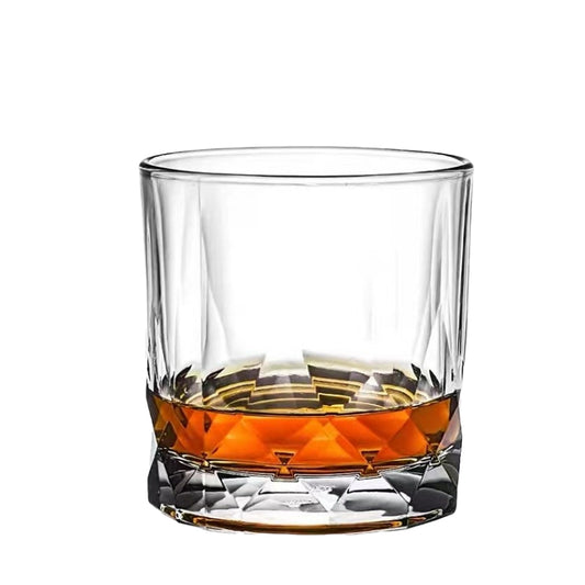 Customized 340ML Old Fashion Square Crystal Stemless Drinking Wineglass Shot Wine Whisky Glasses Cup