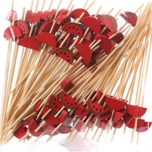 Bamboo Stick Art Fruit Stick Cocktail Wine Stick Martini Stick Olive Stick Colorful Bamboo Stick