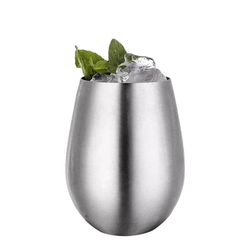 Stainless Steel Stemless Wine Glass Shaped Egg Cups