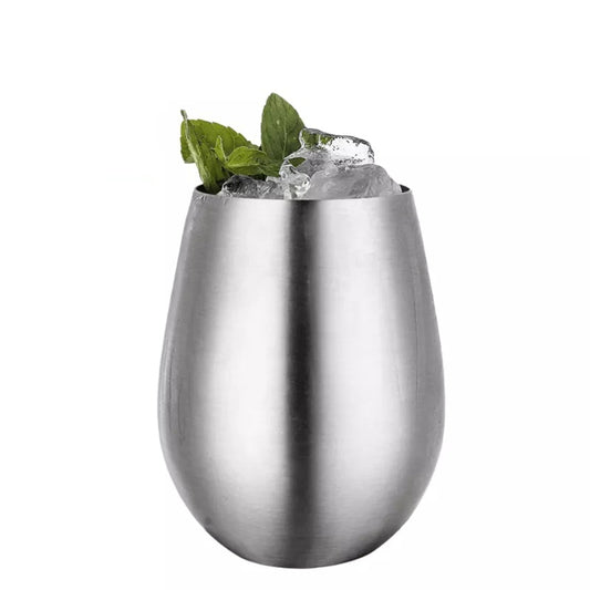 Stainless Steel Stemless Wine Glass Shaped Egg Cups