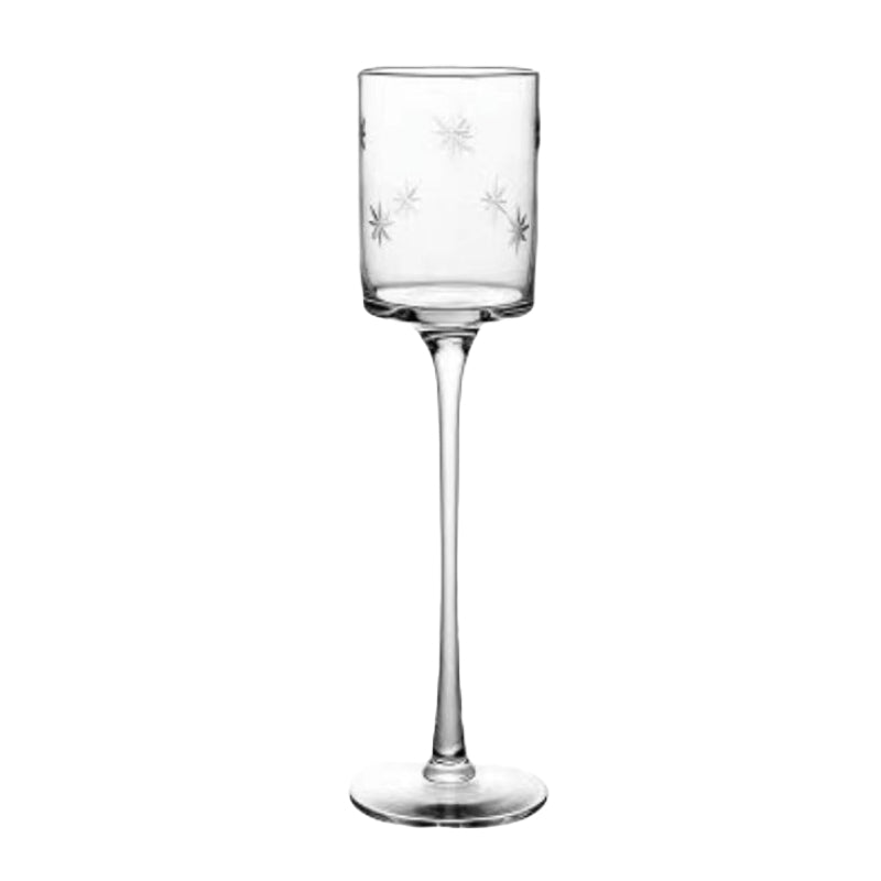 Handmade Lead-free Cylinder Glass Goblets 130ml Crystal Red Wine Glasses