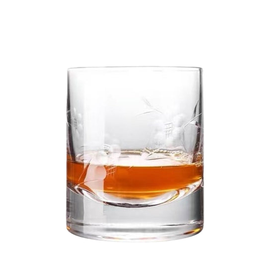 Old Fashioned Unique Rock Glass Whiskey Tasting Glass Cup Liquid 330ml Thick Bottom Crystal Whisky Glass