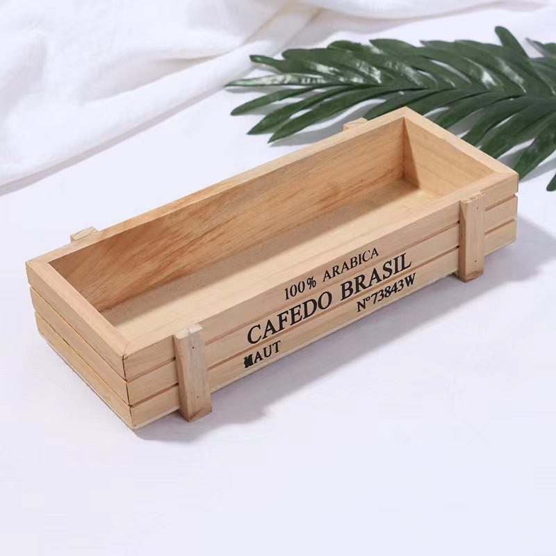 Solid Wood Retro Bitter Liquor Box Bar Storage Decoration Box Spray Bottle Gadget Box