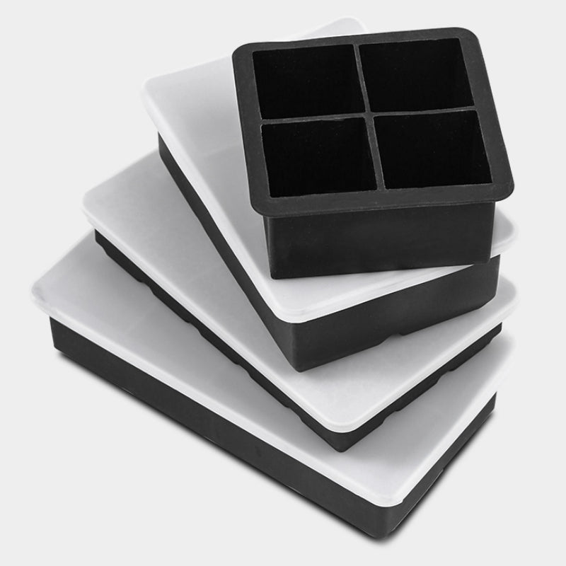 Ice Cube Tray With Lids Large Size Silicone Flexible 8 Cavity Ice Maker, Bar Mix silicone ice cube tray ice Box with Lid