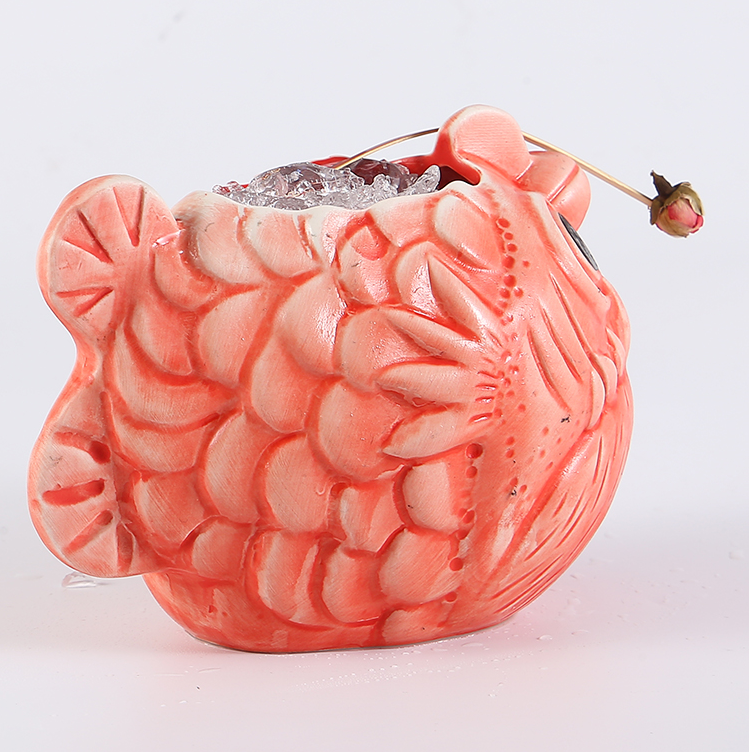 Piranha Rough Pottery Cup Creative Personality Ceramic Cup Bar Cocktail Cup Cute Lantern Fish Wine Cup