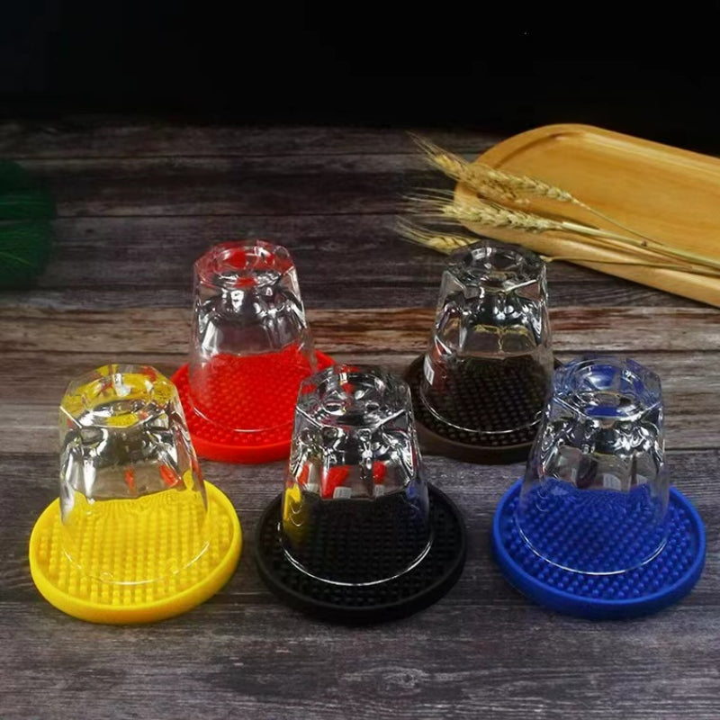 Silicone Beer Coasters Tea Cup Circle Coasters Silicone Drinks Coasters