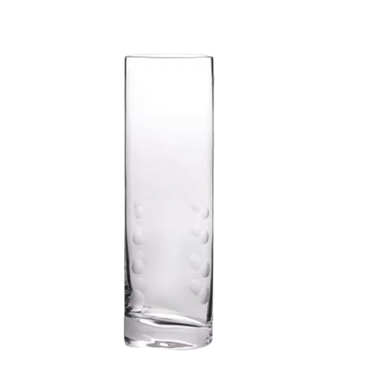 Round Carving Design Transparent Highball Glass