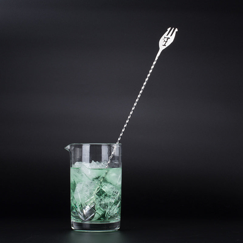 Note Shaped Bar spoon,40.0cm Long Spiral Handle Cocktail Mixing Spoon
