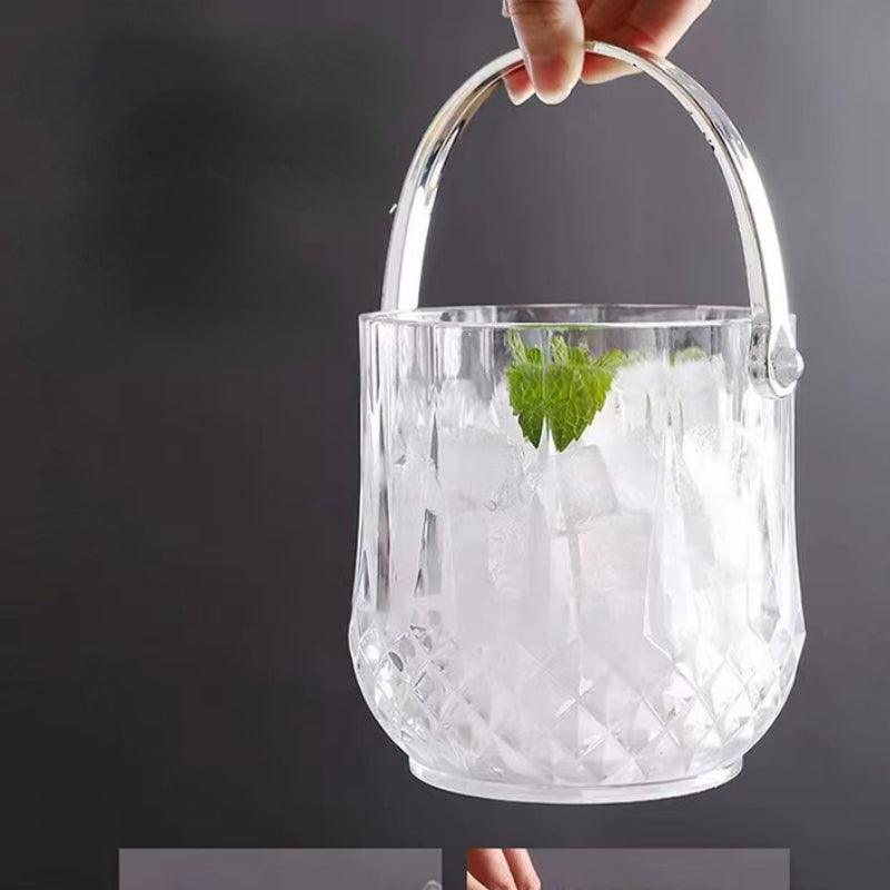 Diamond Shaped Glass Ice Bucket for Bars