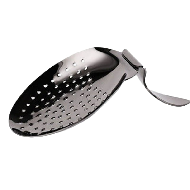 Bent Handle Julep Strainer - Stainless Steel Commercial Cocktail  Polished Finish