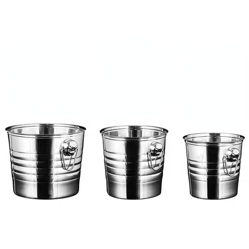 Stainless Steel Bar Bucket Metal Beer Bucket Wine Bucket for Bar