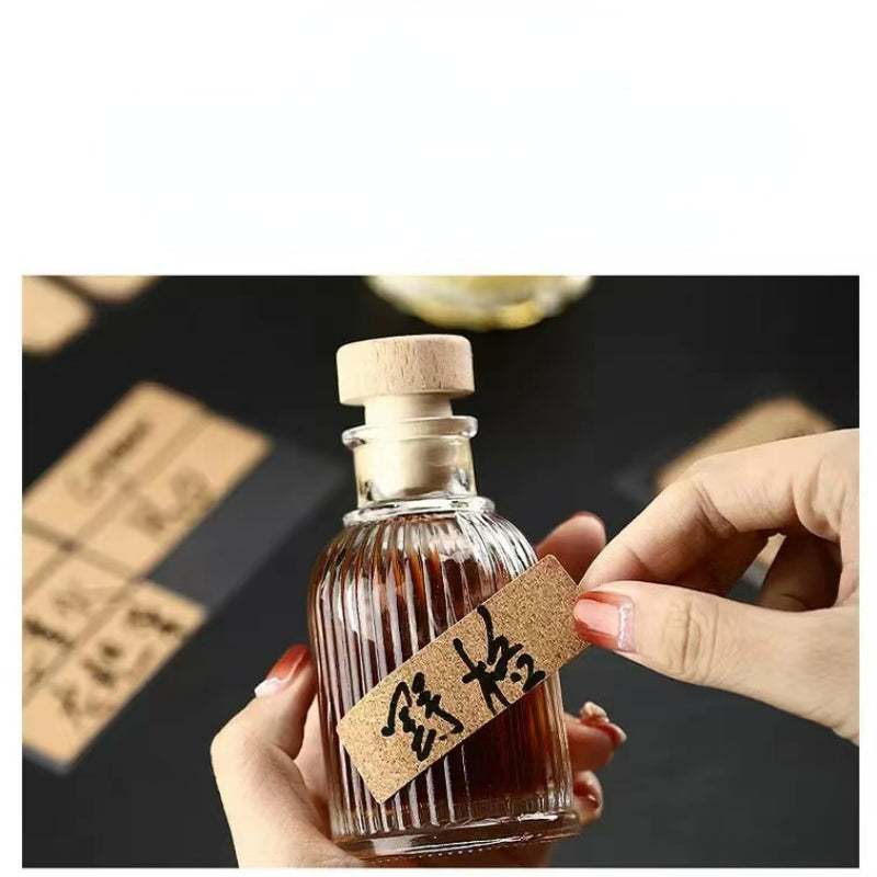 Rectangle-Single Sided Adhesive Sticker Label for Bar Bottle
