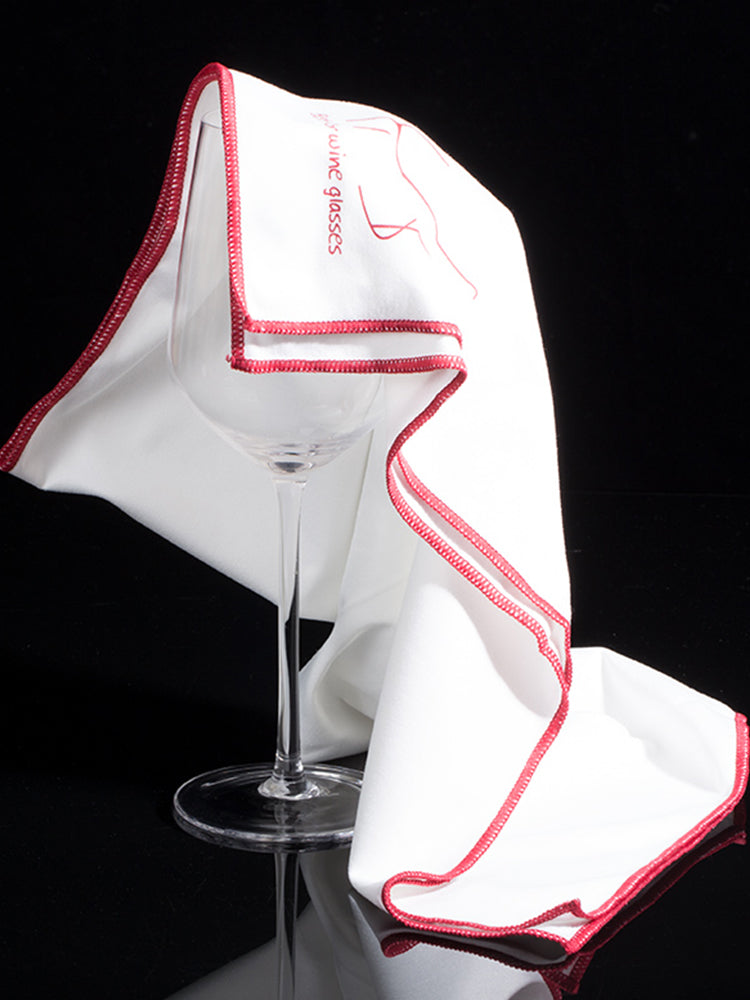 White Crystal Microfiber Cleaning Cloth Wipe,Professional Crystal Glass Red Wine Glass Cleaning Cloth