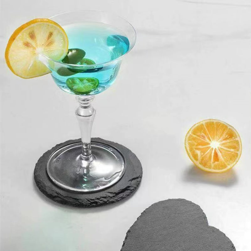 Customized Logo Coasters Home Decoration 100% Natural Coasters Coffee Mug Whiskey Glasses Coasters Black Round Square Slate Coasters