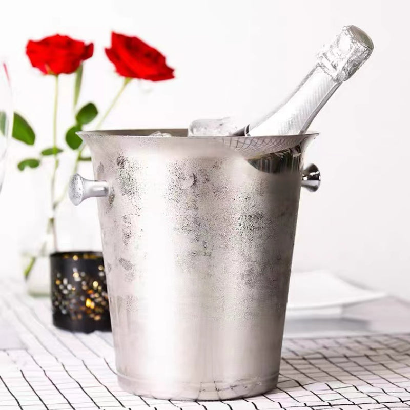 Hotel Restaurant Buffet Display Ice Bucket Stainless Steel Ice Bucket Beer Champagne Bucket