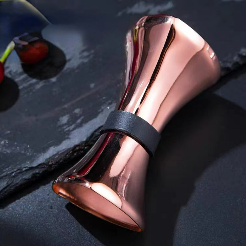 Stainless Steel Triangle Shape Double-headed Bartender Measuring Cup Ounce Measuring Cup oz Copper-plated Measuring Cup Bar Bartending Tool