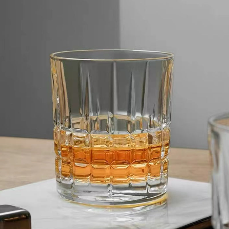 Extravagant Handmade Noble Glass Bottle Crystal Whiskey Glass