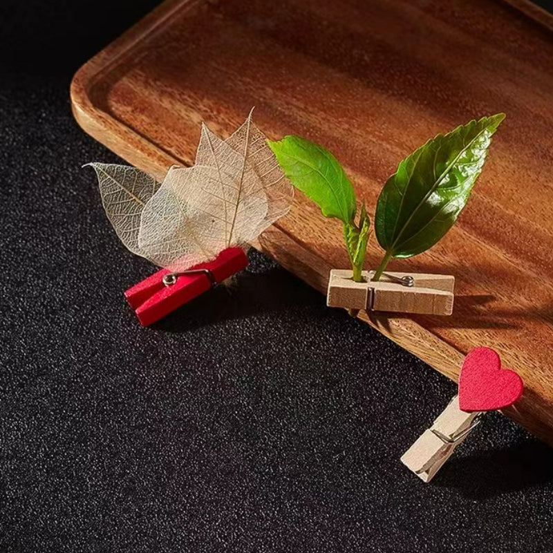 Red Love-Creative Cocktail Garnish, Decorative Clip, Photo Clip, Wooden Clip