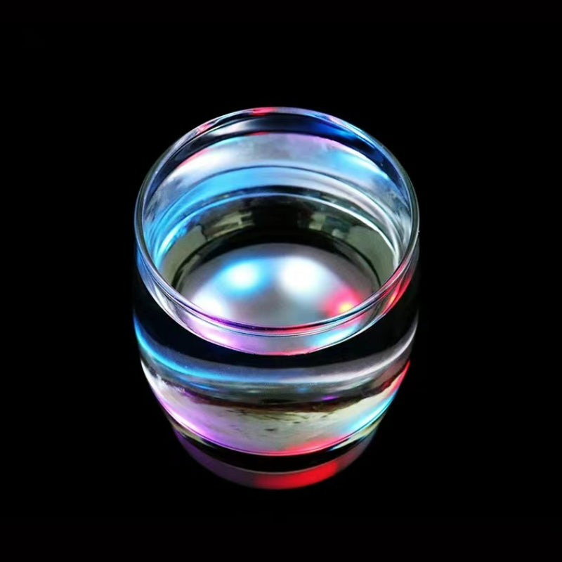 USB Rechargeable 8 LED Lights Holder Water Drink Glass Bottle Cup Coaster