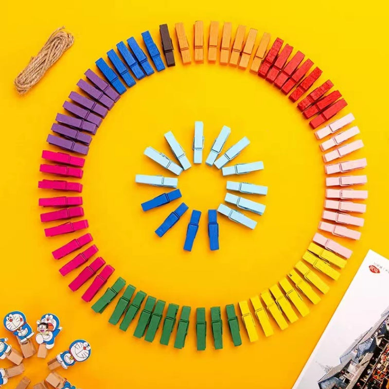 Color Clip-Creative Personality Seven-color Cocktail Garnish, Decorative Clip, Photo Clip, Wooden Clip