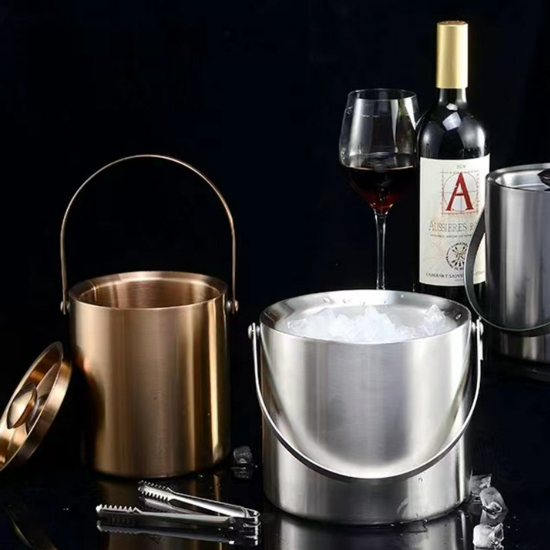 Fancy Stainless Steel Ice Bucket Customized Classy Metal Champagne Ice Bucket for Bar
