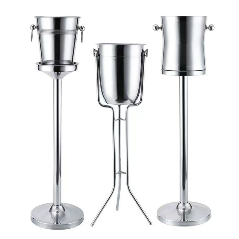 Metal High Quality Double Wall Ice Bucket with Stand for Bar Party