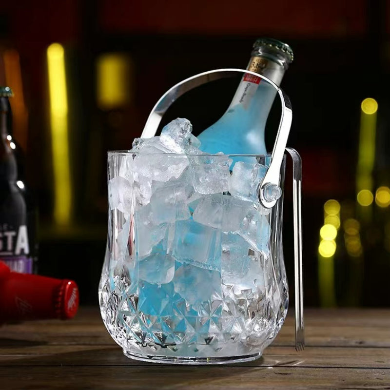Diamond Shaped Glass Ice Bucket for Bars
