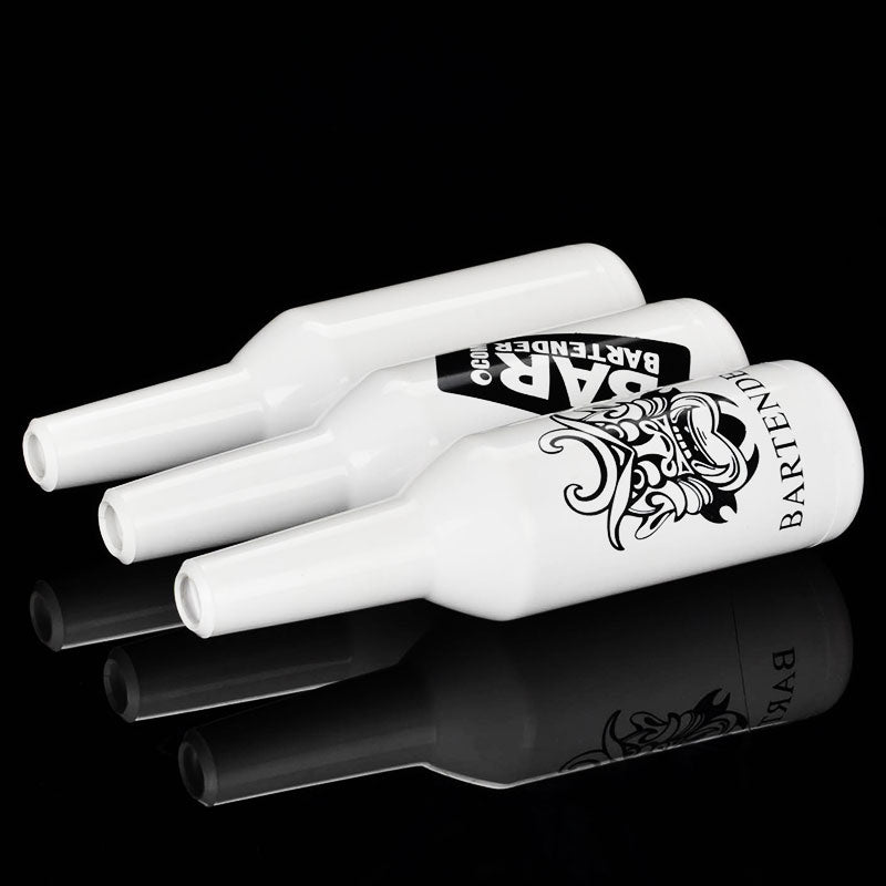 White Color Fancy Mixing Practice Bottle, Bartender Plastic Mixing Bar Bottle