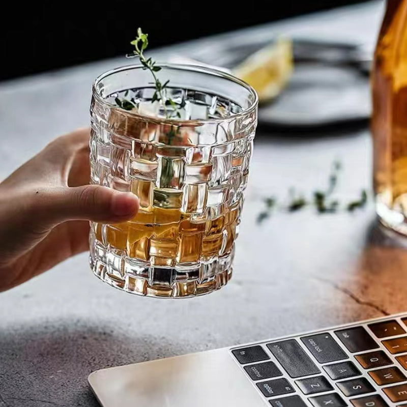 Lead-free Glass Crystal Transparent Wine Whiskey Glass Cup Vintage Glass Mug