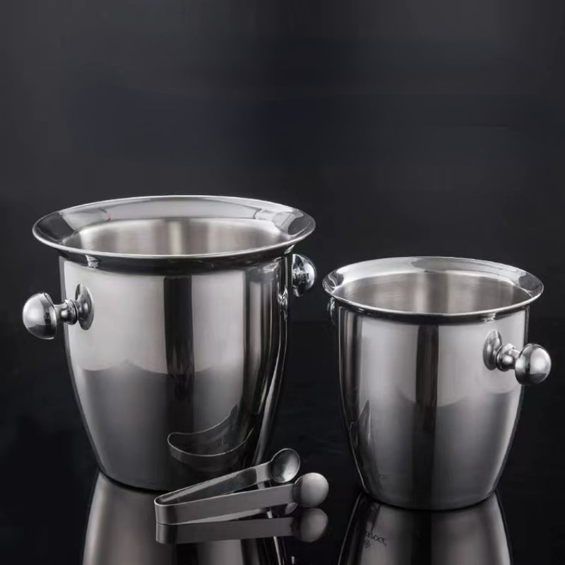 2L 5L Stainless Steel Thicken Ice Bucket Red Wine Ice Bucket Champagne Beer Bucket for Bar