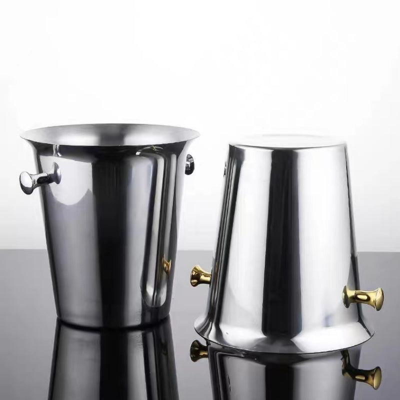 Hotel Restaurant Buffet Display Ice Bucket Stainless Steel Ice Bucket Beer Champagne Bucket