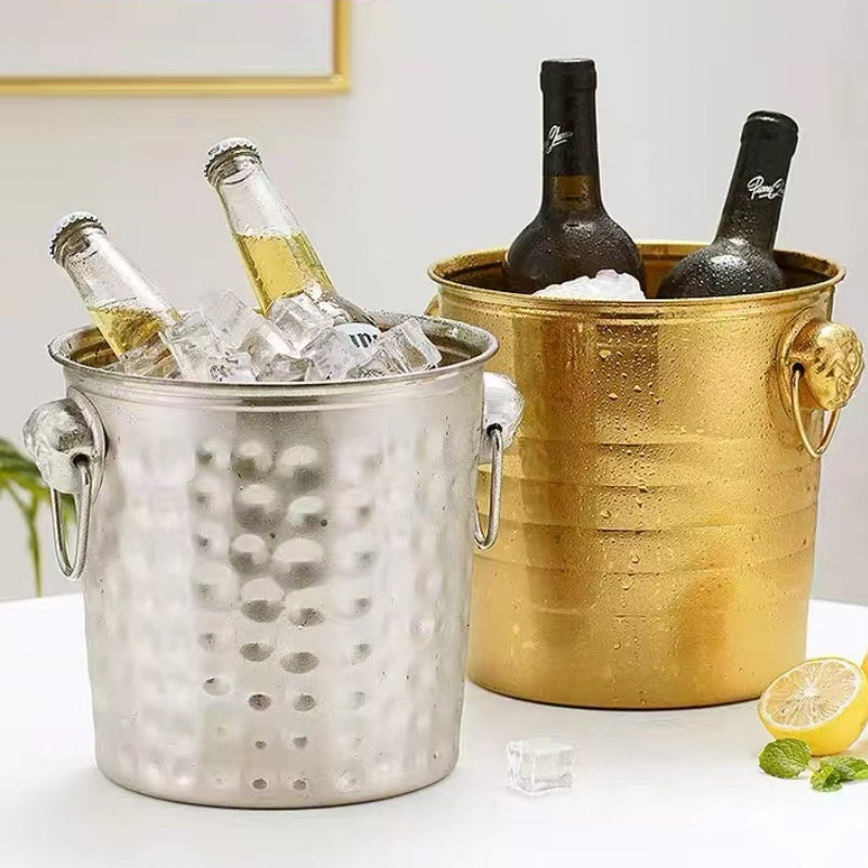 Stainless Steel Bar Bucket Metal Beer Bucket Wine Bucket for Bar