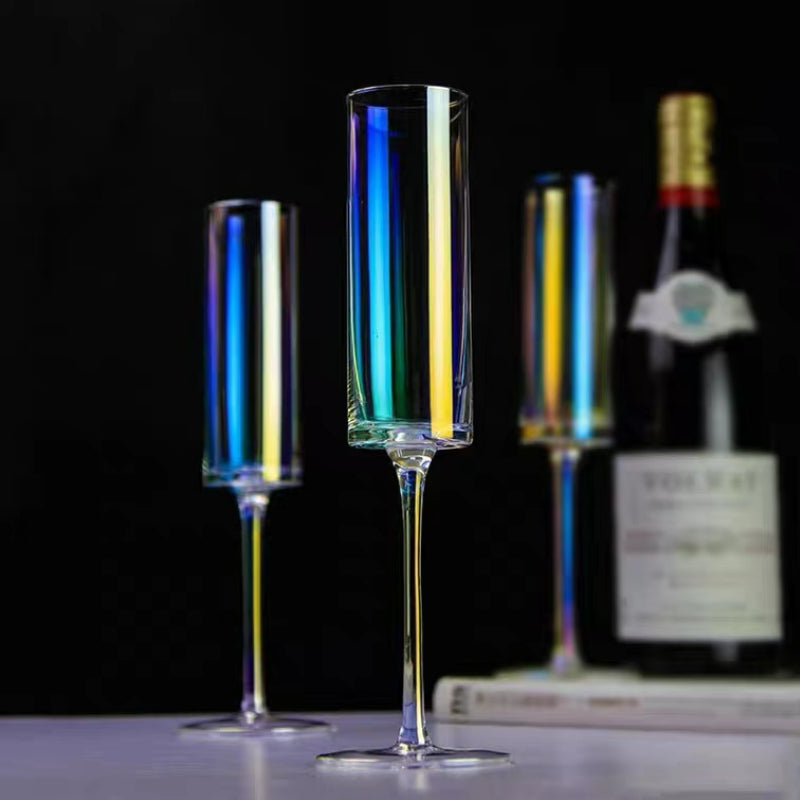 Pearly Iridescent Tinge Champagne Glasses Crystal Cup Champagne Wine Glasses