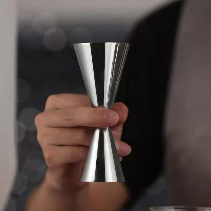 Hot-Selling 304 Stainless Steel Jigger Japanese Gold Ring Wine Measuring Ounce Cup Scale Bartending Measuring Cup