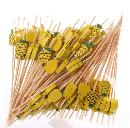 Disposable Fruit Stick Bamboo Stick Flower Stick Creative Art Toothpick Cocktail