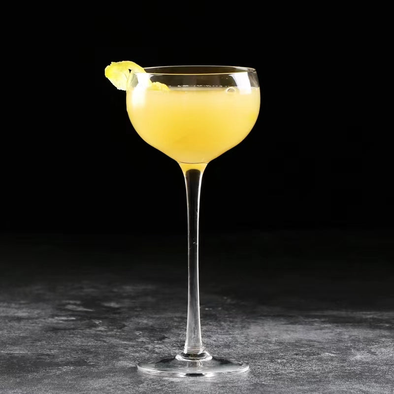 Premium Slender Stem Martini Glasses,Champagne Saucer Glasses